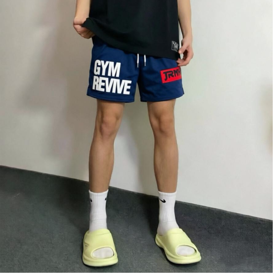 男士美式训练运动短裤夏季透气速干健身跑步体考篮球不过膝三分裤