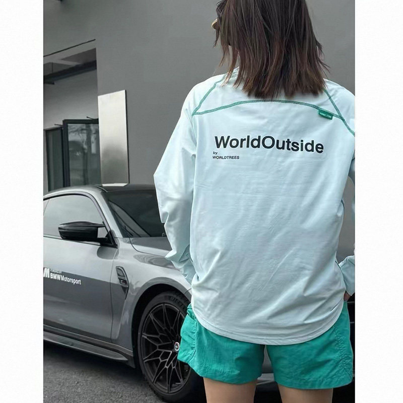 冰蓝色防晒长袖t恤男夏季薄款速干运动骑行服户外凉感插肩袖上衣