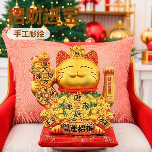 摆件自动招手家用旺宅新年装饰居家客厅摇手2025新款