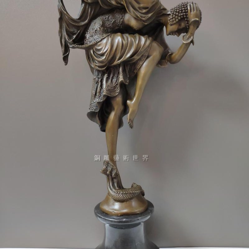 铜雕艺术世界舞者舞女蛇女欧式雕塑舞蹈人物摆件家居饰品创意礼品