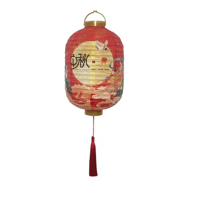 中秋节国风红灯笼中式古风纸灯笼宫灯发光手提花灯户外防水纸灯笼