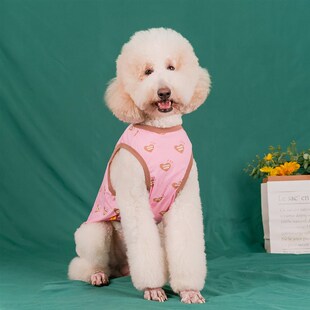 可爱大型犬狗狗背心2024夏季薄款拉布拉多金毛边牧哈士奇巨贵衣服