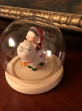 白夜童话贾晓欧手办潮玩玻璃罩展示(仅含有玻璃罩和底座)