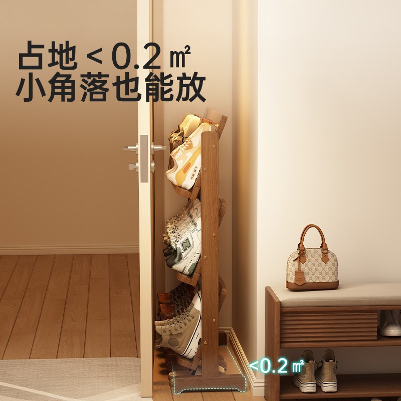 简易鞋架多层家用门口斜放式小型门后2025新款省空间楼道鞋柜