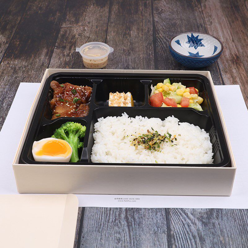 日式便当盒一次性餐盒五格饭盒高端外卖日料打包盒木盒定食套餐盒