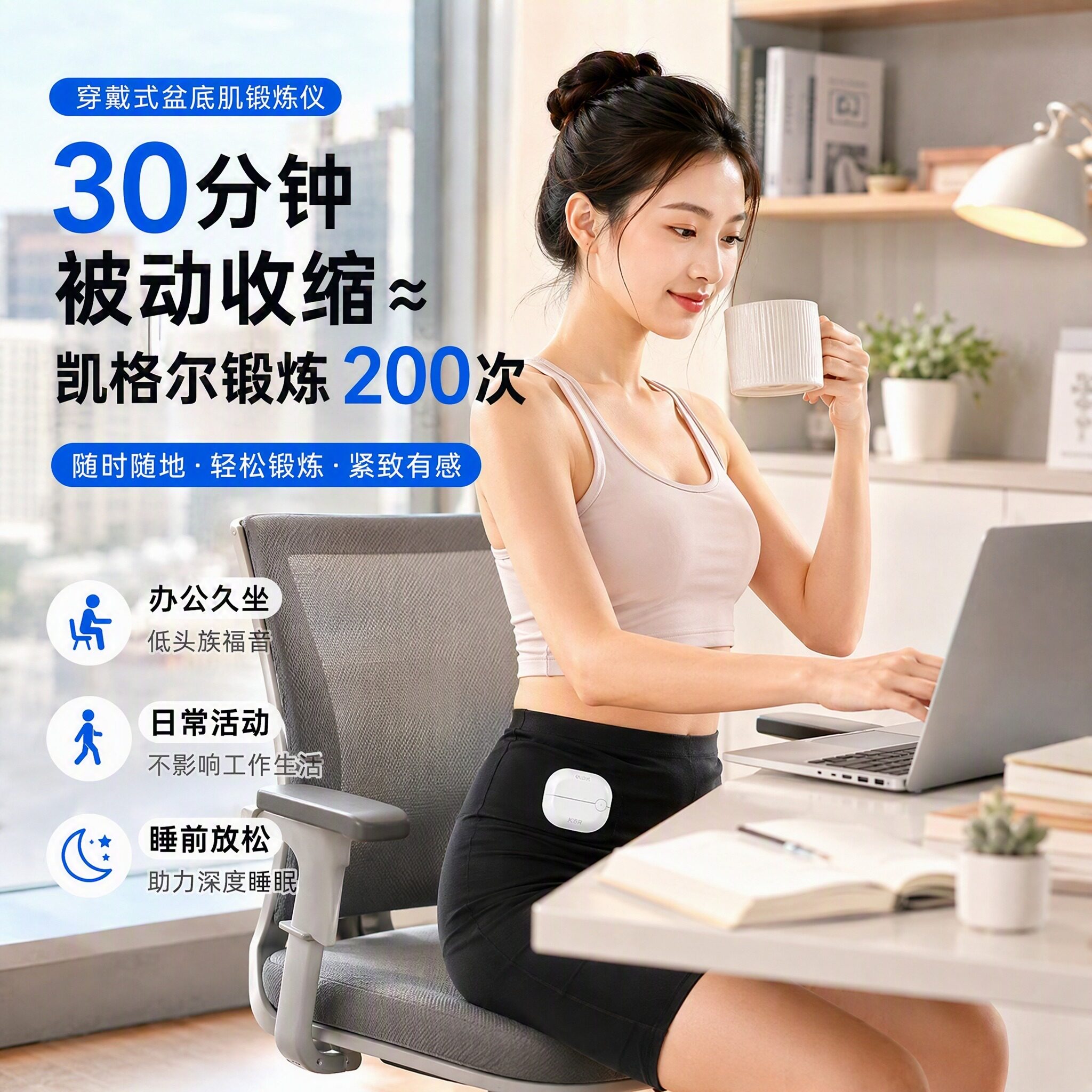 凯脉盆底肌锻炼裤产后恢复漏尿锻炼凯格尔训练私处紧致家用-2
