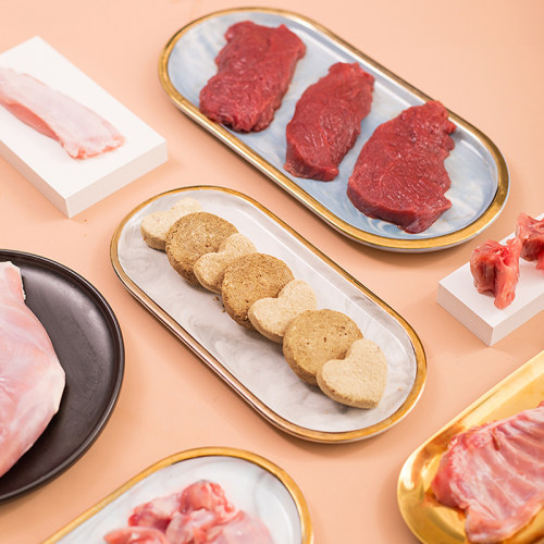 【旺财】帕特狗狗主食冻干生骨肉饼兔肉爱心饼鸭肉小饼 狗粮320g