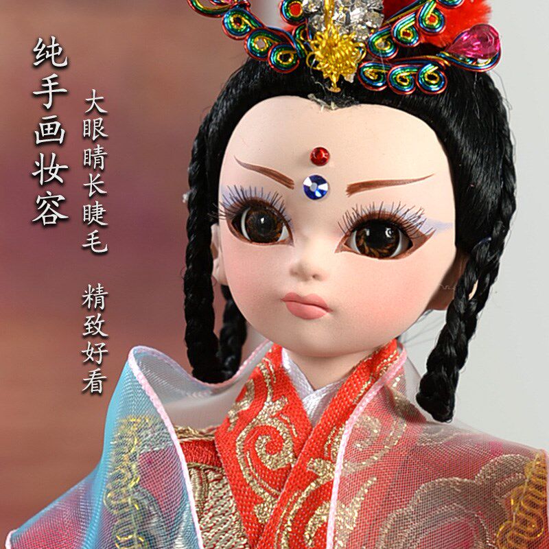 中国风特色北京绢人京剧娃娃戏曲人偶黑神话孙悟空摆件送老外礼品