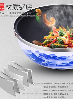 多功能电炒锅不粘锅防漏电宿舍电火锅一体式智能电热锅家用炒菜锅