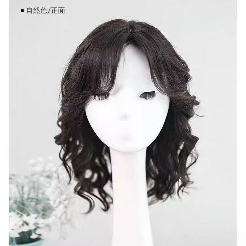 中老年假发中长发大波浪中长卷发真人发丝中老年女士妈妈发型自然