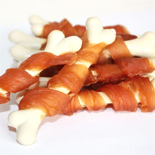 顽皮狗零食鸡肉骨头卷200g*5包幼犬成犬比熊泰迪营养磨牙棒洁齿骨