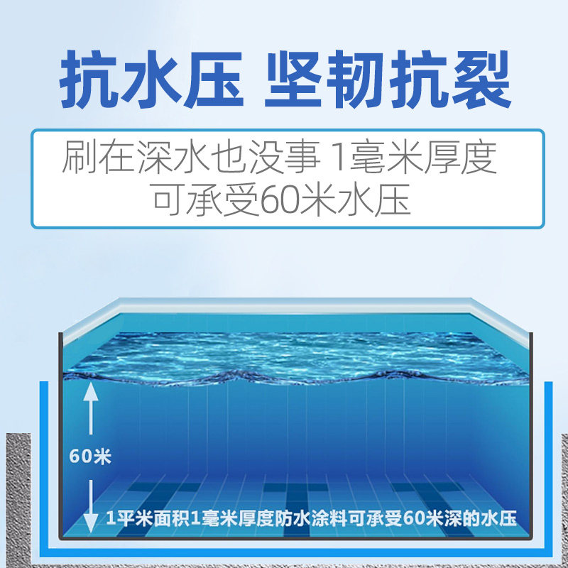 新品水池专用防水涂料鱼池长期泡水漆耐用环保双组份水槽防漏材料