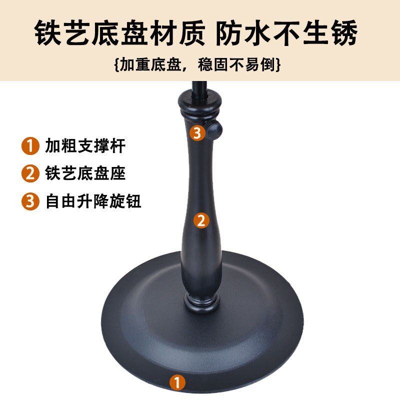 可升降假发支架放置头发支撑架家用放发块头套专用收纳托发套架子