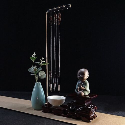 架法笔架展示架毛笔架笔挂毛笔笔书 画简架 晾笔架现代创意笔约