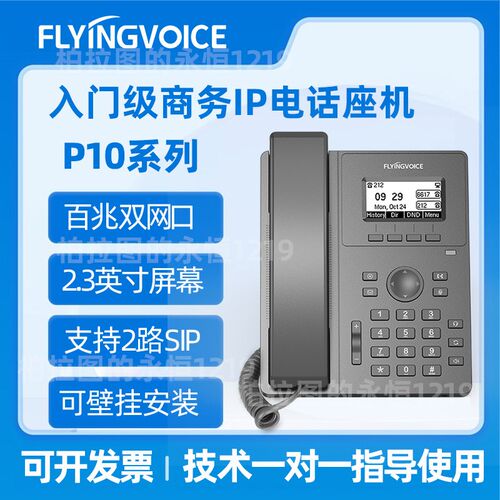 飞音时代网S电话机络IP电话局域网内网电话机内机话机IP座线P10