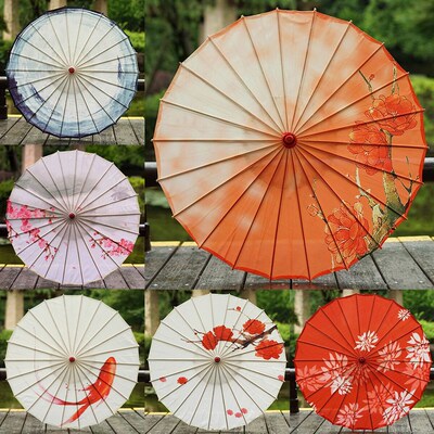 儿曼多 油纸伞道布舞蹈伞演出伞三童绸具伞装饰cos古风女古典江南