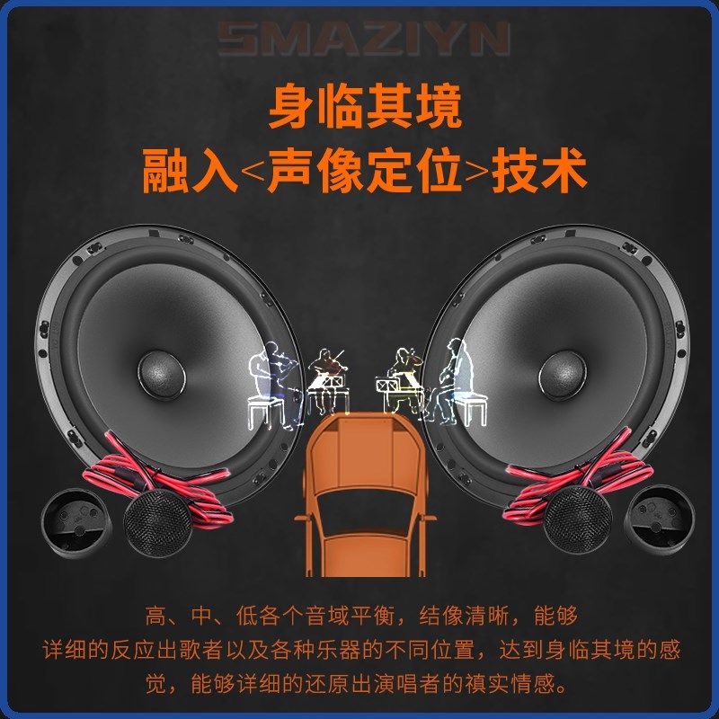 汽车分响低音无损升级人声专车喇用同轴二音频套装专叭扬声器改装