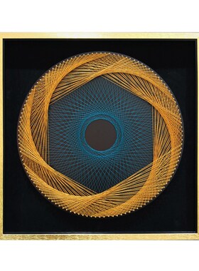 时来运转绕线画立体丝线画有框弦丝画DIY手工装饰画家居装饰墙饰