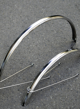 定制304不锈板c00c23c25728c20寸451公路车全包挡泥钢泥瓦挡水