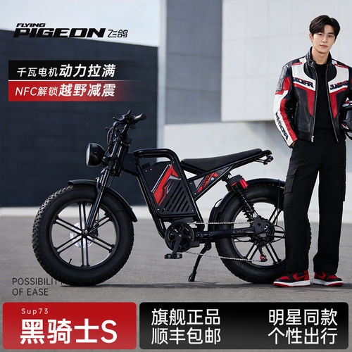 飞鸽2026新款复古防滑电动自行车