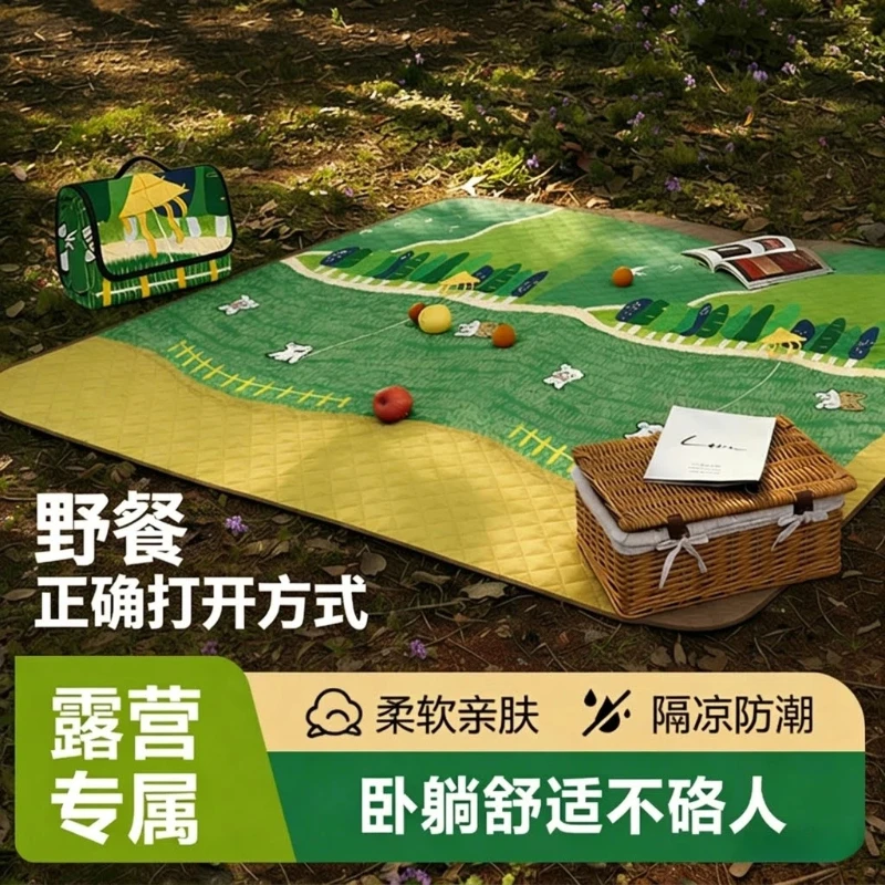 户外野餐垫防潮垫加厚便携外出婴儿音乐节防水小帐篷地垫子超大号