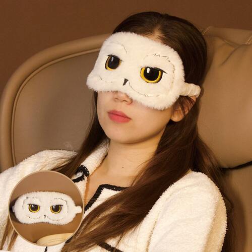 甄选ME华纳正版哈利波特海德薇眼罩毛绒遮光睡眠午休神器午睡