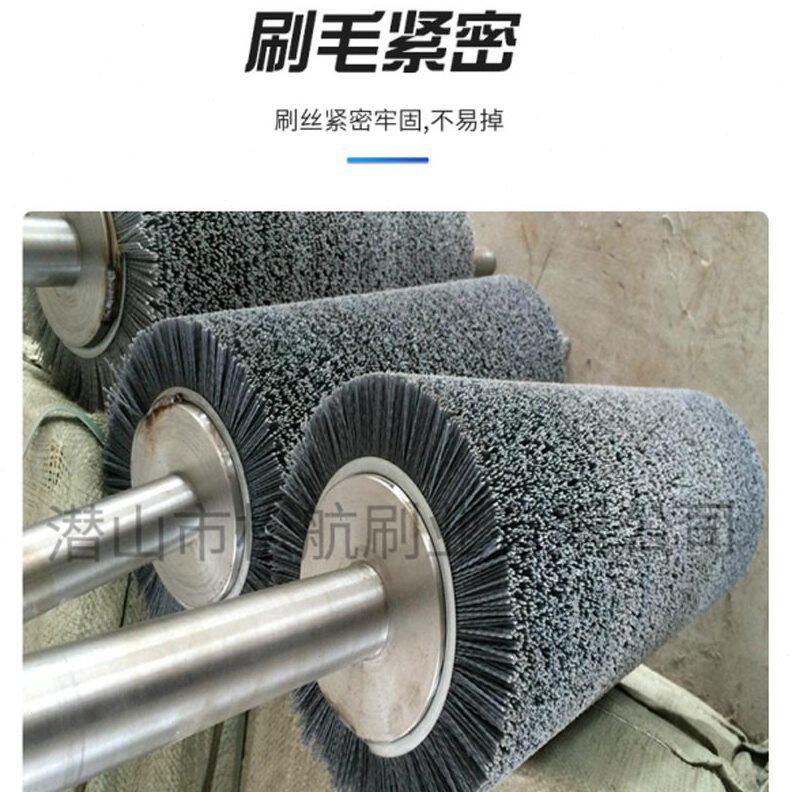 甄选厂家直供不锈钢丝刷辊 金属抛光打磨除锈拉丝钢丝刷辊 镀铜钢