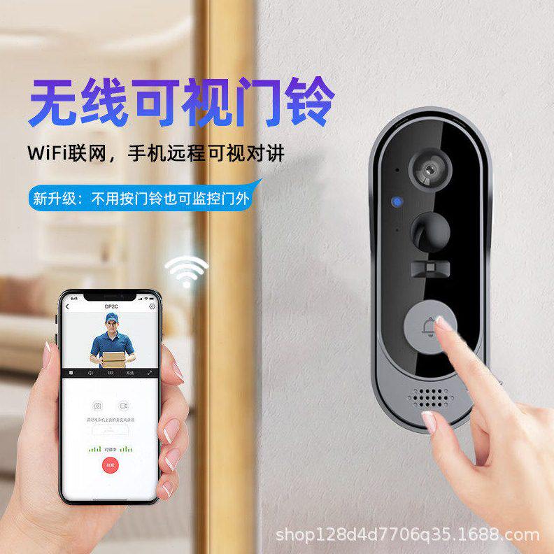 甄选无线智能电子猫眼家用清防盗门摄像头远程监控免布线感应录像