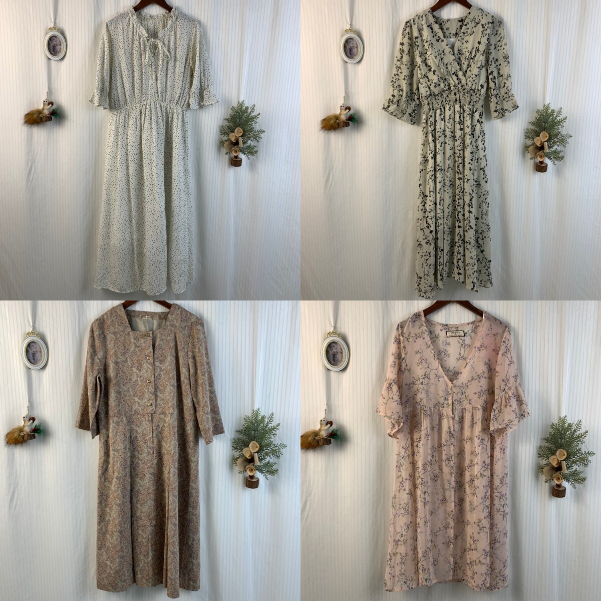 古着vintage日制孤品复古连衣裙