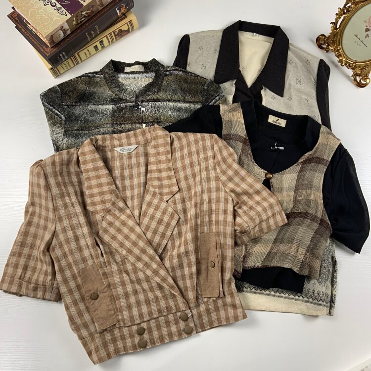 vintage古着日制休闲印花衬衫