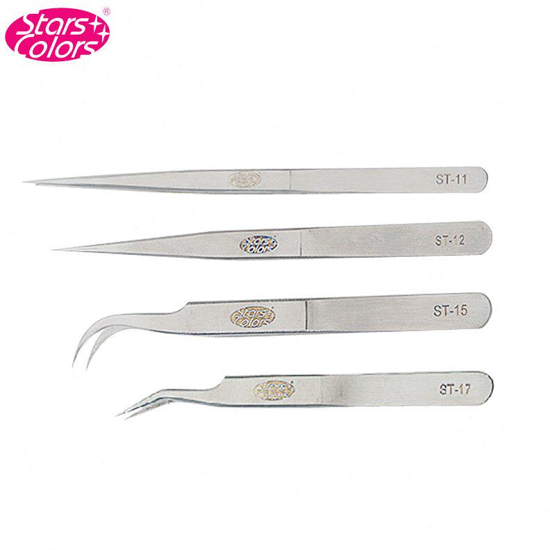 甄选星颜厂家直销嫁接睫毛镊子密合度种植假睫毛专用不锈钢材质镊