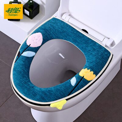 甄选C4WBV型 马桶垫家用四季防水厕所坐便套可爱欧式马桶坐垫圈拉