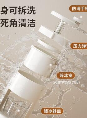 甄选拜杰刨冰机家用手动小型沙冰机商用碎冰机绵绵冰摆摊冰沙制作