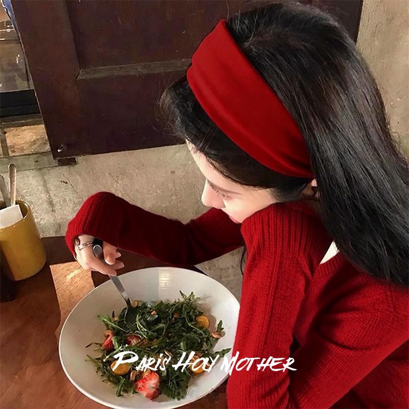 日常外戴新年红色宽边发箍头饰女高颅顶压发头箍2026巨好看的发饰
