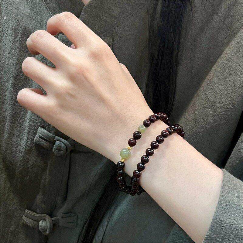 石榴石双层手串珠子民族国风新中式男女款手链轻奢小众精致饰品