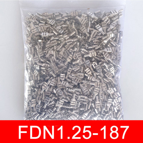 FD插1.25端187母头4.8插簧接插件裸-子N拔式铜冷压黄铜接线端子