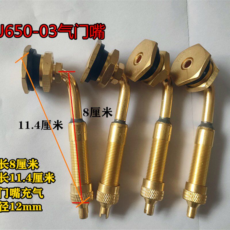 气门嘴TRJ650-03.运梁车轮胎 26 5R2纯 26.5-25用气门嘴 气芯5铜