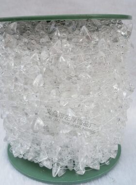 甄选鱼线串珠链 透明圆珠钻石扁珠三角石桃心五角异形连线珠 新款