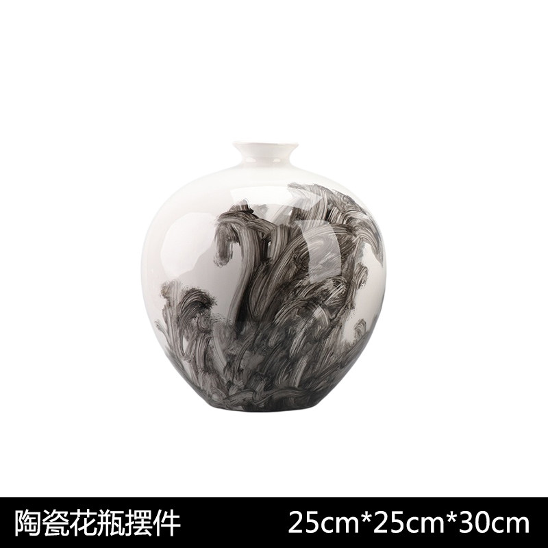 新中式陶瓷花瓶玄关客厅博古架酒店样板房茶室书柜软装饰品摆件