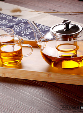 品盈加厚耐热玻璃花茶壶耐高温家用煮茶壶茶杯玻璃滤网泡茶器套装