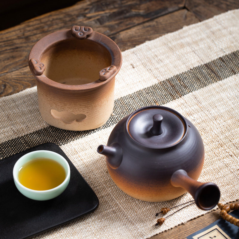 家用野外酒精炉陶瓷煮水壶煮茶器户外茶具茶炉套装小号温茶温酒炉