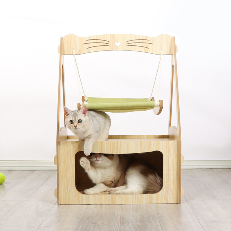 猫咪摇摇床猫窝狗窝沙发床小狗睡觉的床狗狗离地床猫吊床秋千宠物