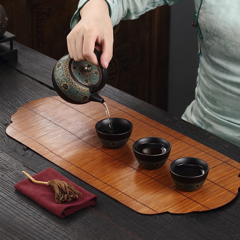 竹制茶席小号隔热垫桌旗布干泡茶具配件茶垫防水新中式禅意茶道