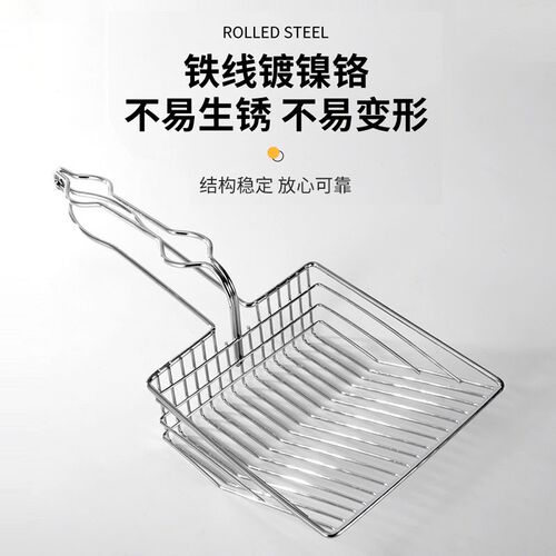 金属猫砂铲铲屎神器非不锈钢猫砂盆铲子特大号细孔猫砂铲猫咪用品