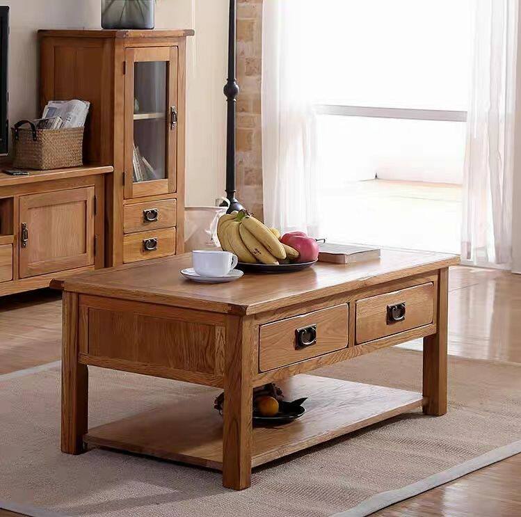 纯实木家具/白橡木/柞木实木家具茶几咖啡桌1.11.3米客厅家具