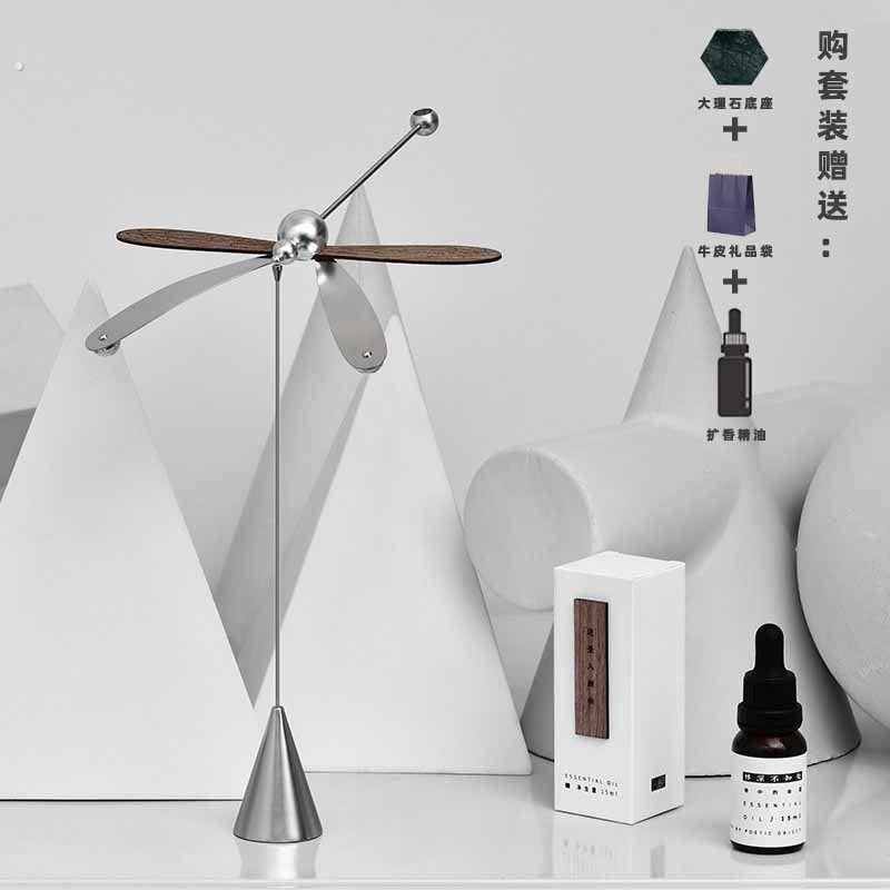 空间方式蜻蜓平衡精油扩香器摆件家居日式装饰创意木制装饰品客厅