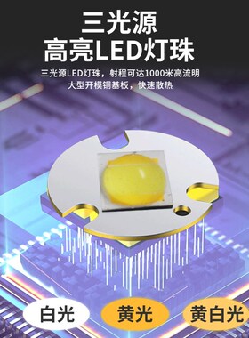 射光钓鱼灯16核灯激光炮强光远强调焦距L电D黄光12V外接E瓶超疝气