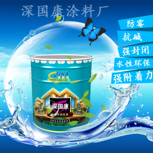 深国康内墙涂料乳胶漆外墙环保墙面漆室内外底漆家用刷墙涂料白色