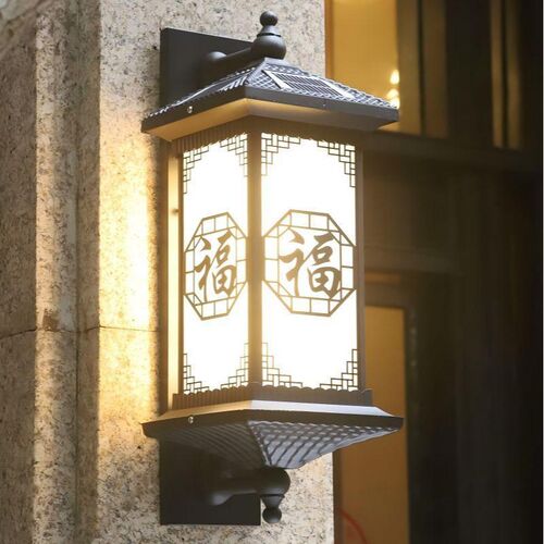 外外太阳别壁灯室户阳台庭院大门灯花园围墙灯中式能墅柱子灯墙灯