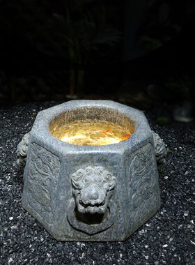 中式庭院假山流水创意貔貅喷泉造景景观鱼池花园布置装饰水池摆件